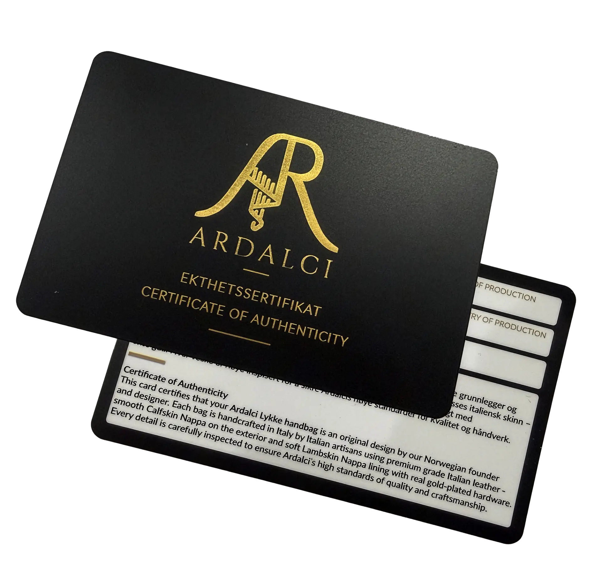 Authenticity card Ardalci 26.webp